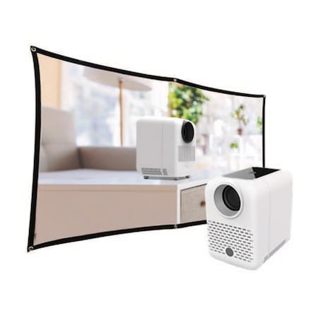 Hp ProjectorCC180 Bundle w/84in Foldable Screen & Roku Express HD+ CC1803IN1